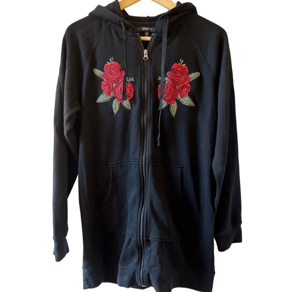 Brunette the Label Floral Embroidered Hoodie XS/S - Picture 1 of 9